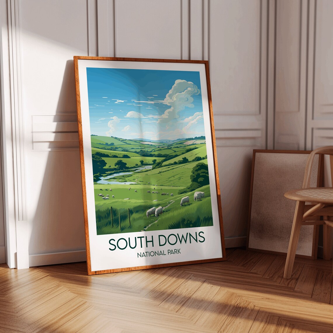 South Downs National Park Travel Print, England UK - Image 3