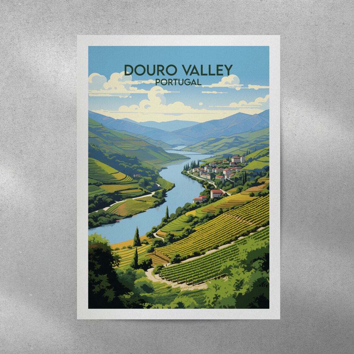 Douro Valley Portugal Terraced Vineyards River Travel Poster - Image 5