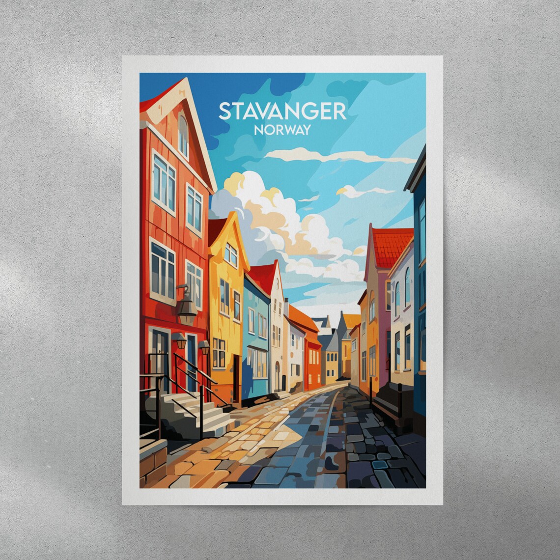 Stavanger Travel Poster, Norway Custom Personalised - Image 4