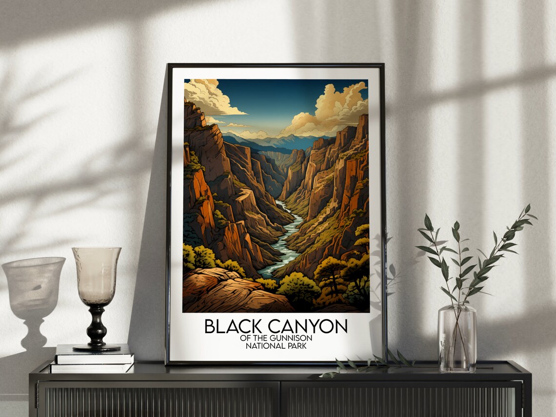 Black Canyon of the Gunnison National Park Colorado Travel Poster - Image 3