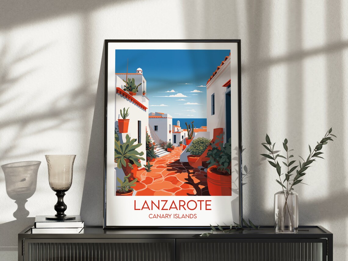 Lanzarote Travel Poster, Canary Islands Custom Gift - Image 4