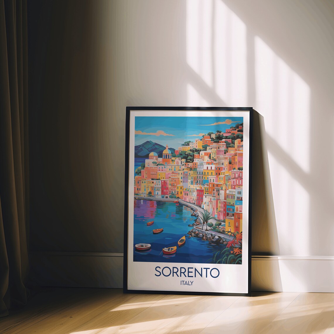 Sorrento Travel Poster, Italy Custom Personalised Gift - Image 2