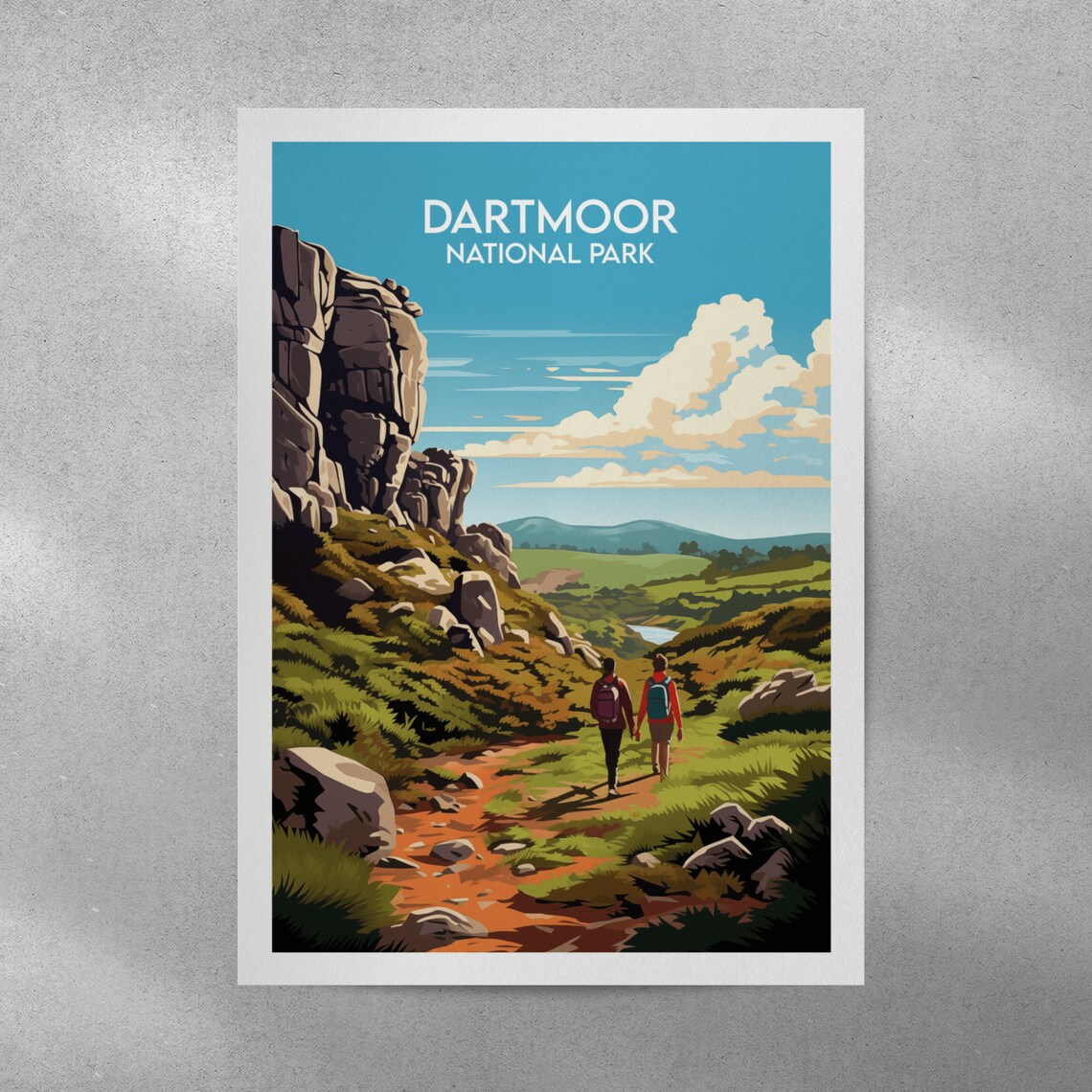 Dartmoor National Park Travel Poster, England UK - Image 3
