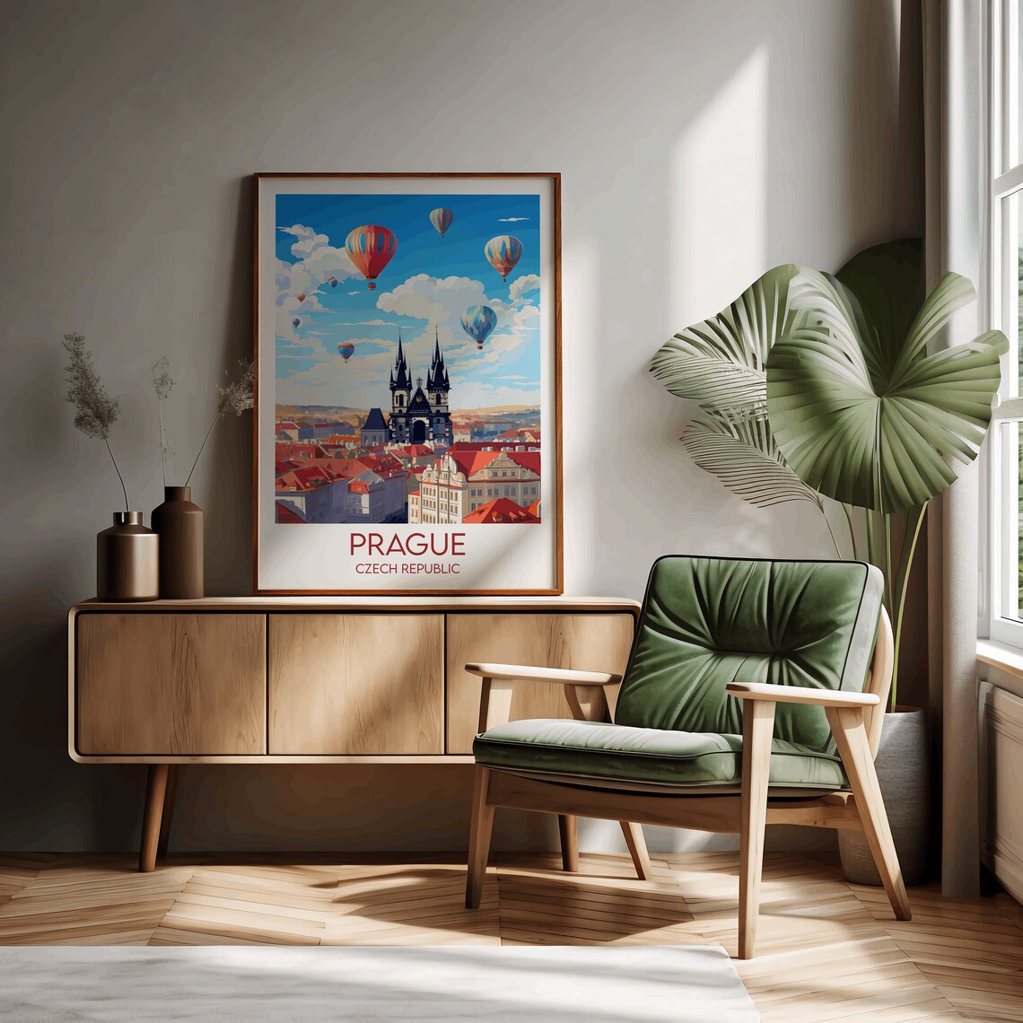 Prague Travel Poster, Custom Personalized Gift - Image 2