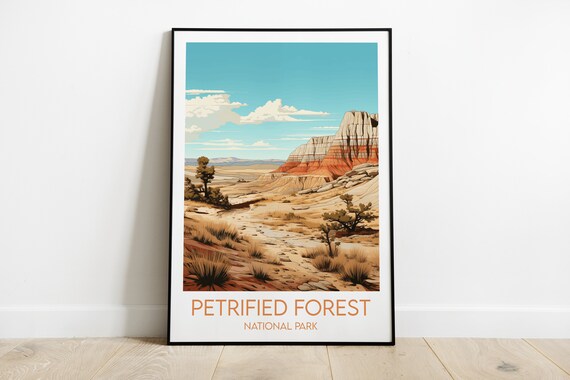 Petrified Forest National Park Arizona Desert Landscape Travel Poster