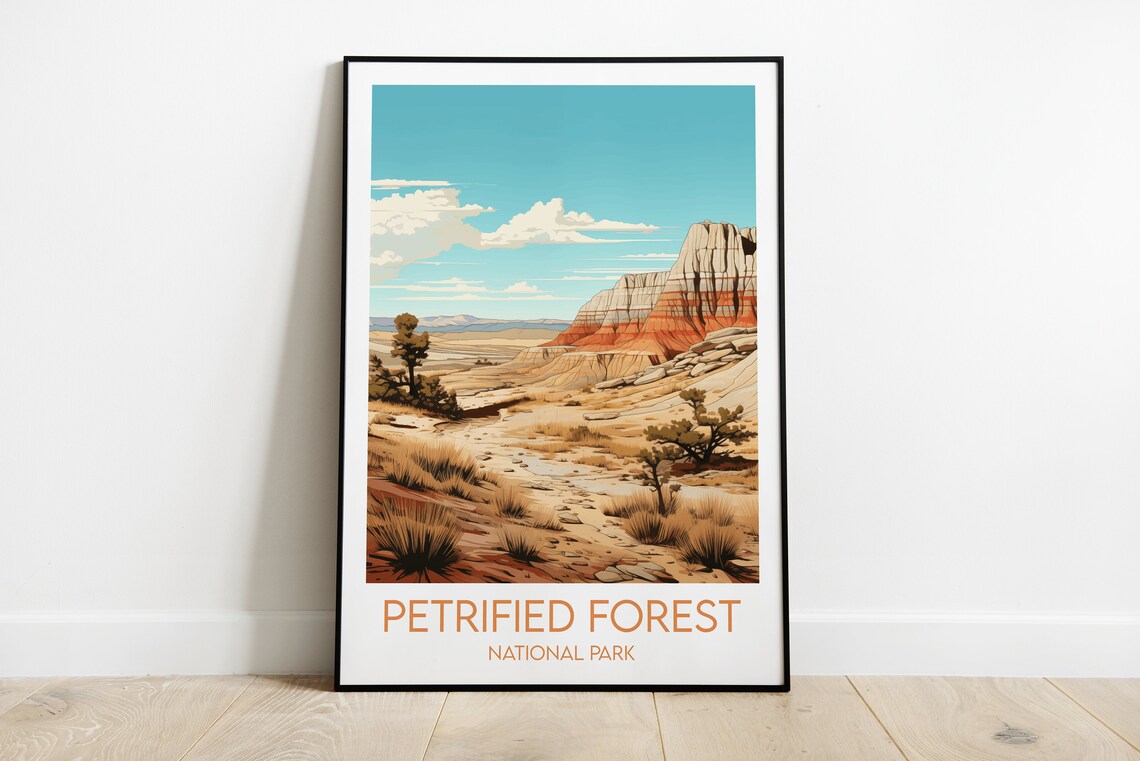 Petrified Forest National Park Arizona Desert Landscape Travel Poster
