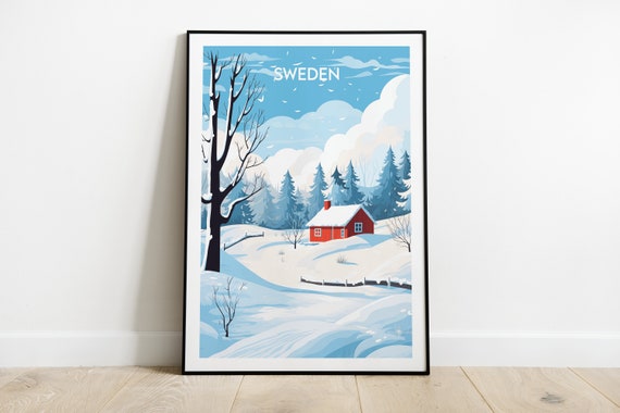 Sweden Travel Print, Scandinavia Poster