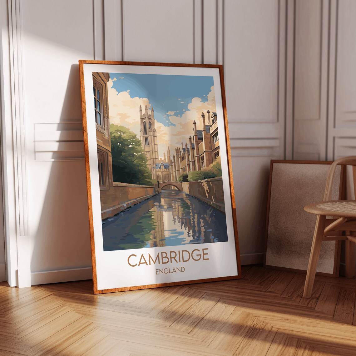 Cambridge Travel Print England UK Travel Poster - Image 3