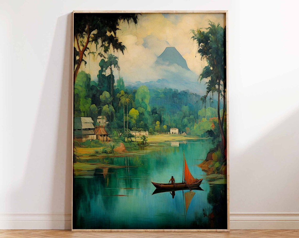 Bangladesh Vintage Travel Poster, Cultural Art Print
