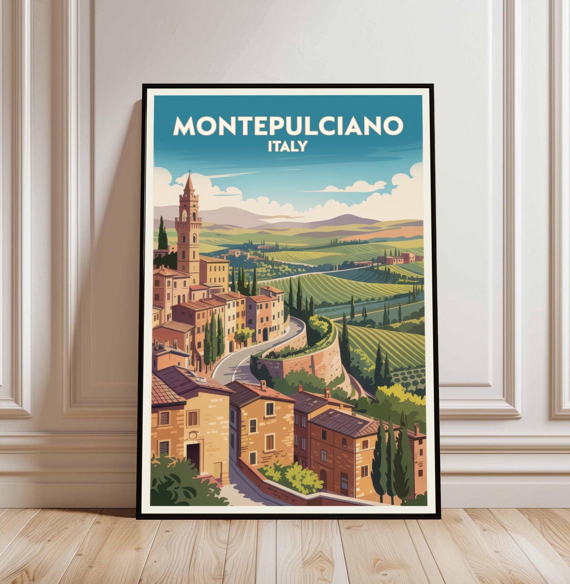 Montepulciano Italy Travel Poster