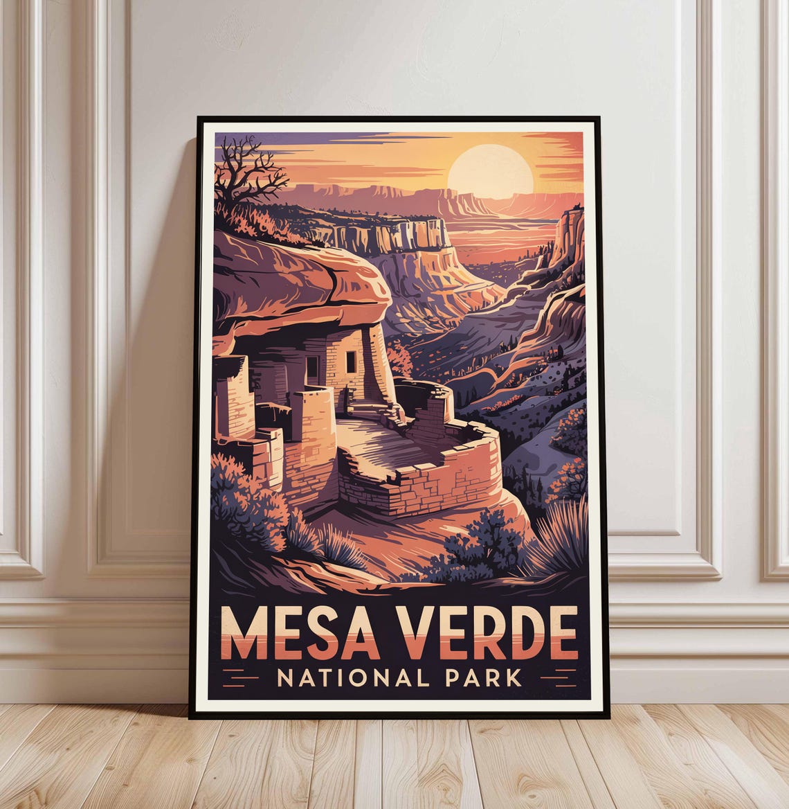 Mesa Verde National Park Cliff Dwellings Sunset Canyon Poster