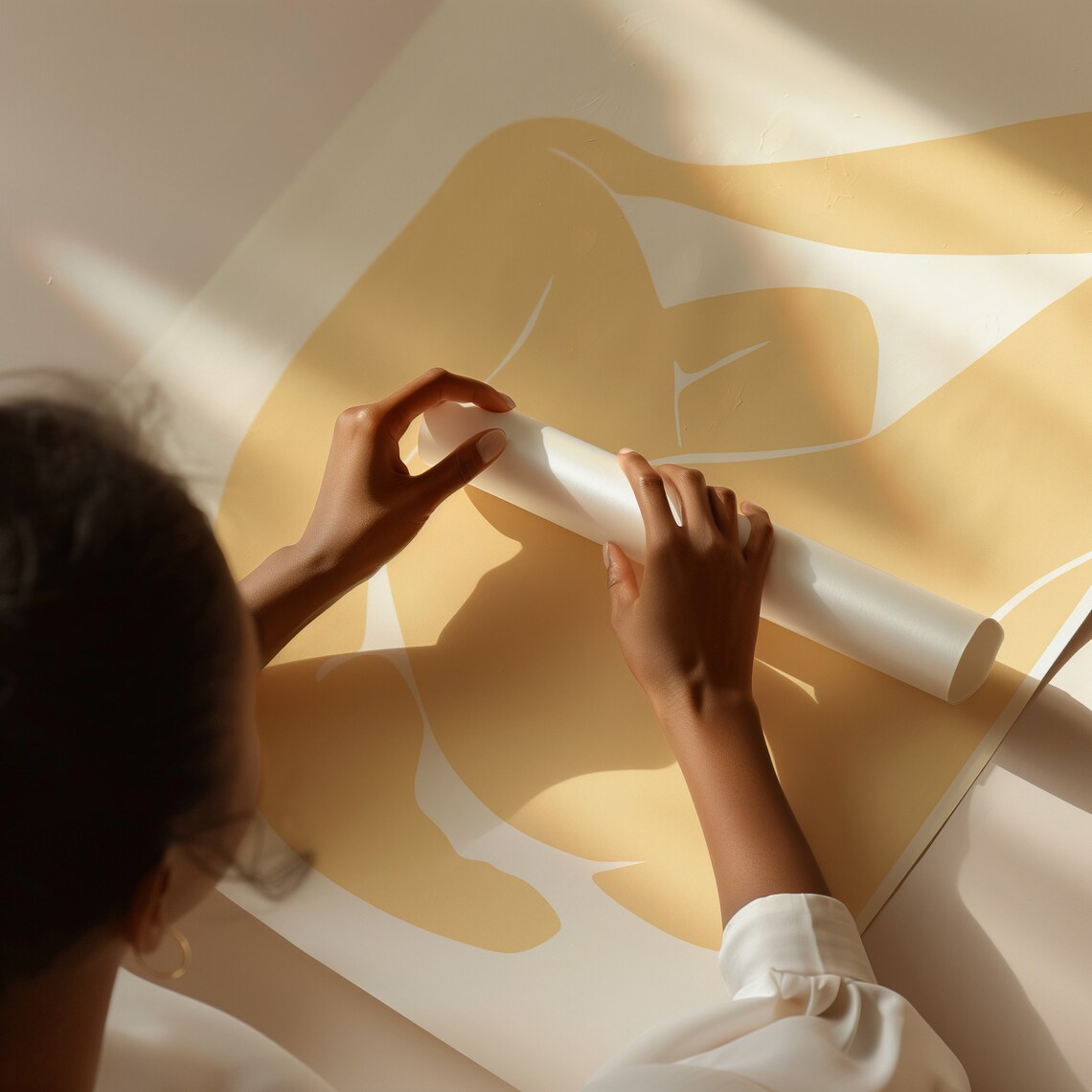 Yellow Abstract Figure Henri Matisse Cut Out Style Art Poster - Image 4
