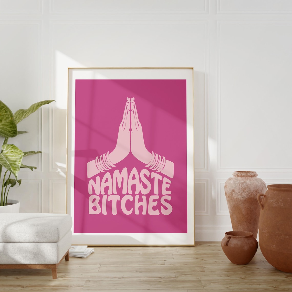 Namaste Yoga Meditation Zen Spiritual Art Print