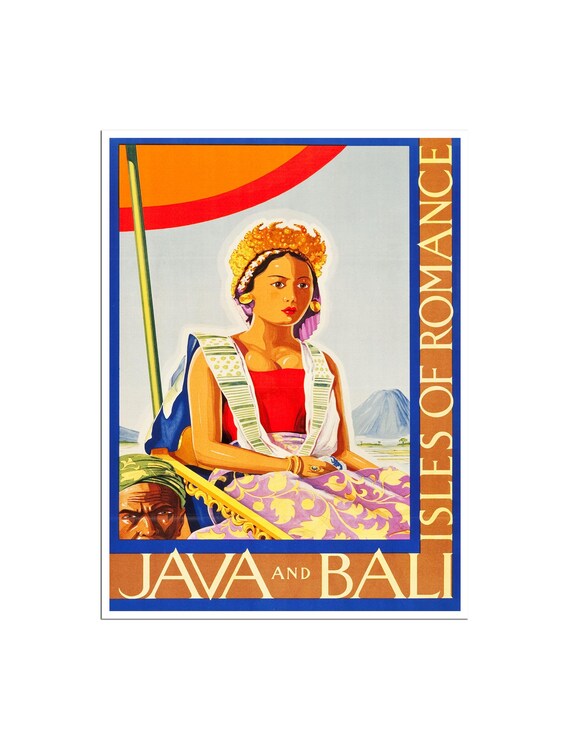 Bali Art Java Travel Poster Tourism Print Tr18a