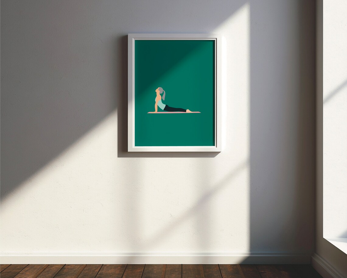 Yoga Lady 2 Minimal Modern Yoga Art Print - Image 5