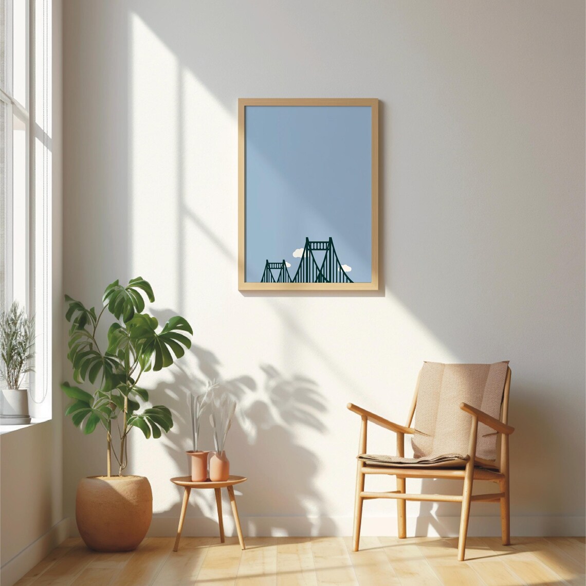 Uerdinger Brcke Krefeld Minimal Modern Travel Poster - Image 3
