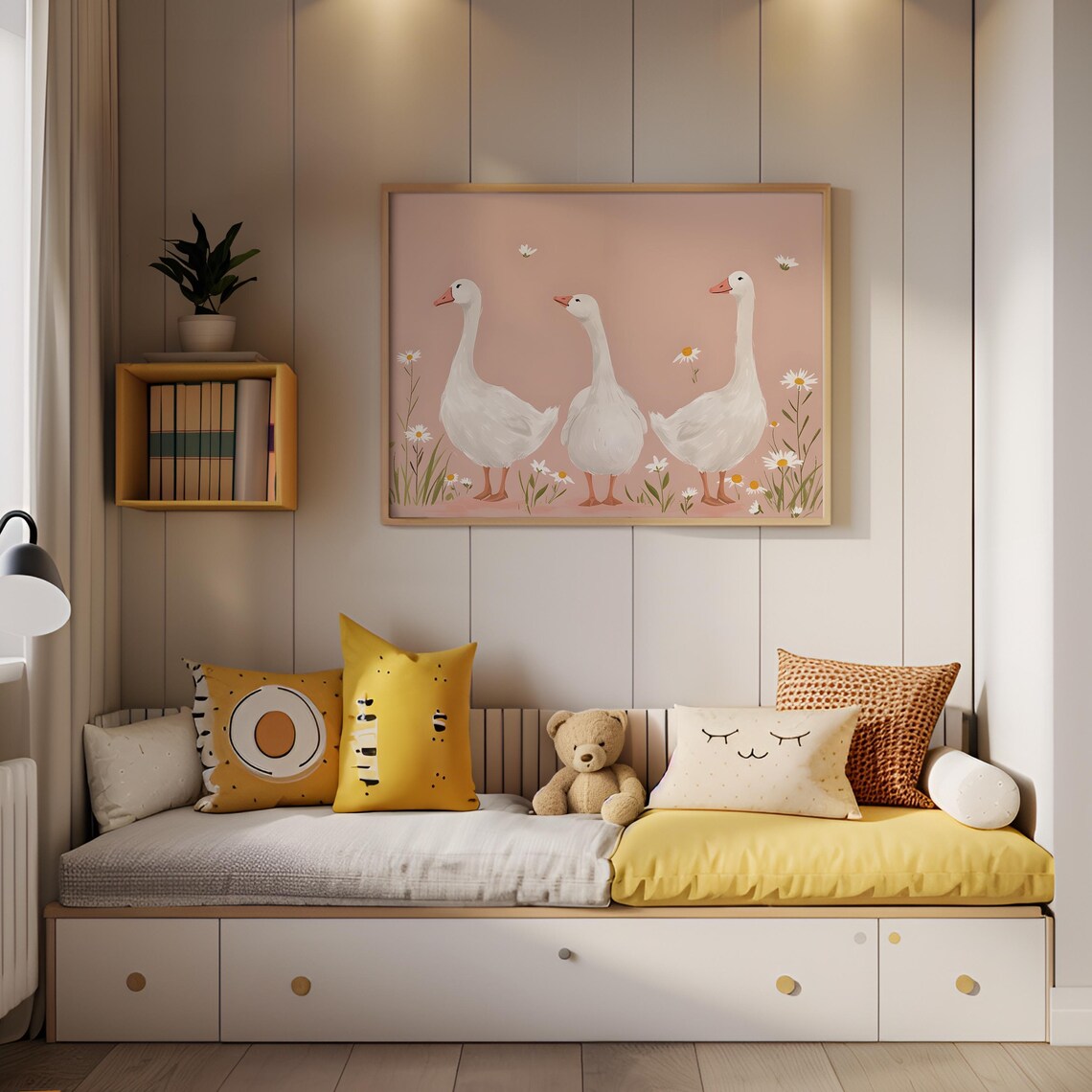 Silly Goose Retro Nursery Animal Wall Art Print - Image 5