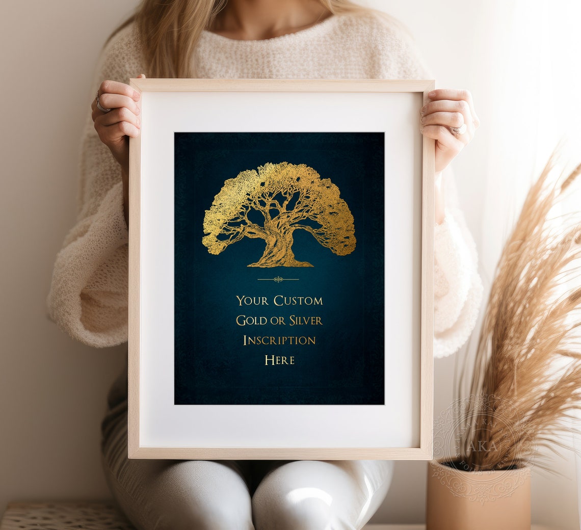 Mentor Appreciation Gold Tree Customizable Thank You Gift Wall Art - Image 3