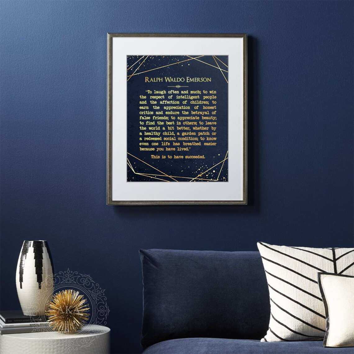 Ralph Waldo Emerson Success Quote Poster Print - Image 4