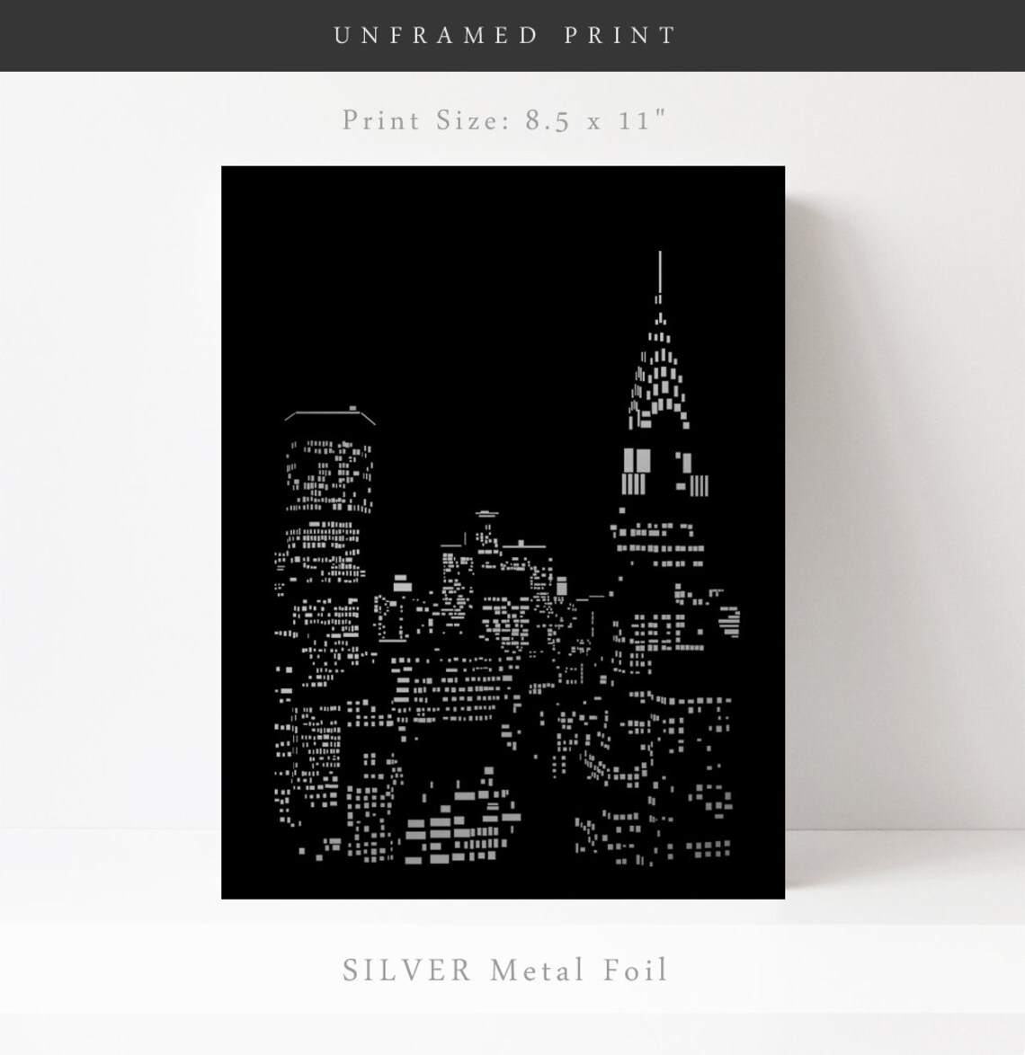 Gold New York Skyline Art Print, NYC Cityscape - Image 2