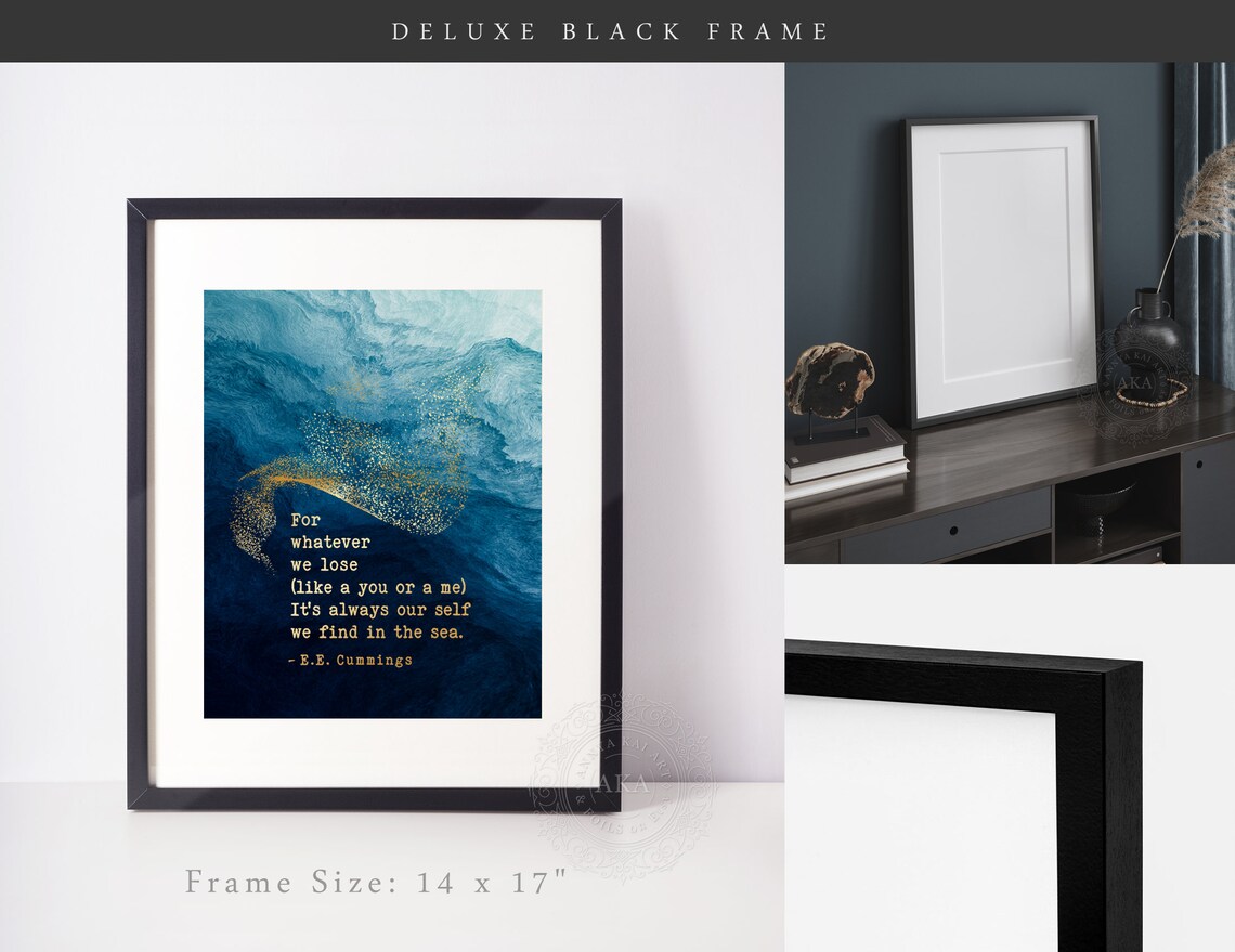 E. E. Cummings Poetry Print, Coastal Wall Decor - Image 2