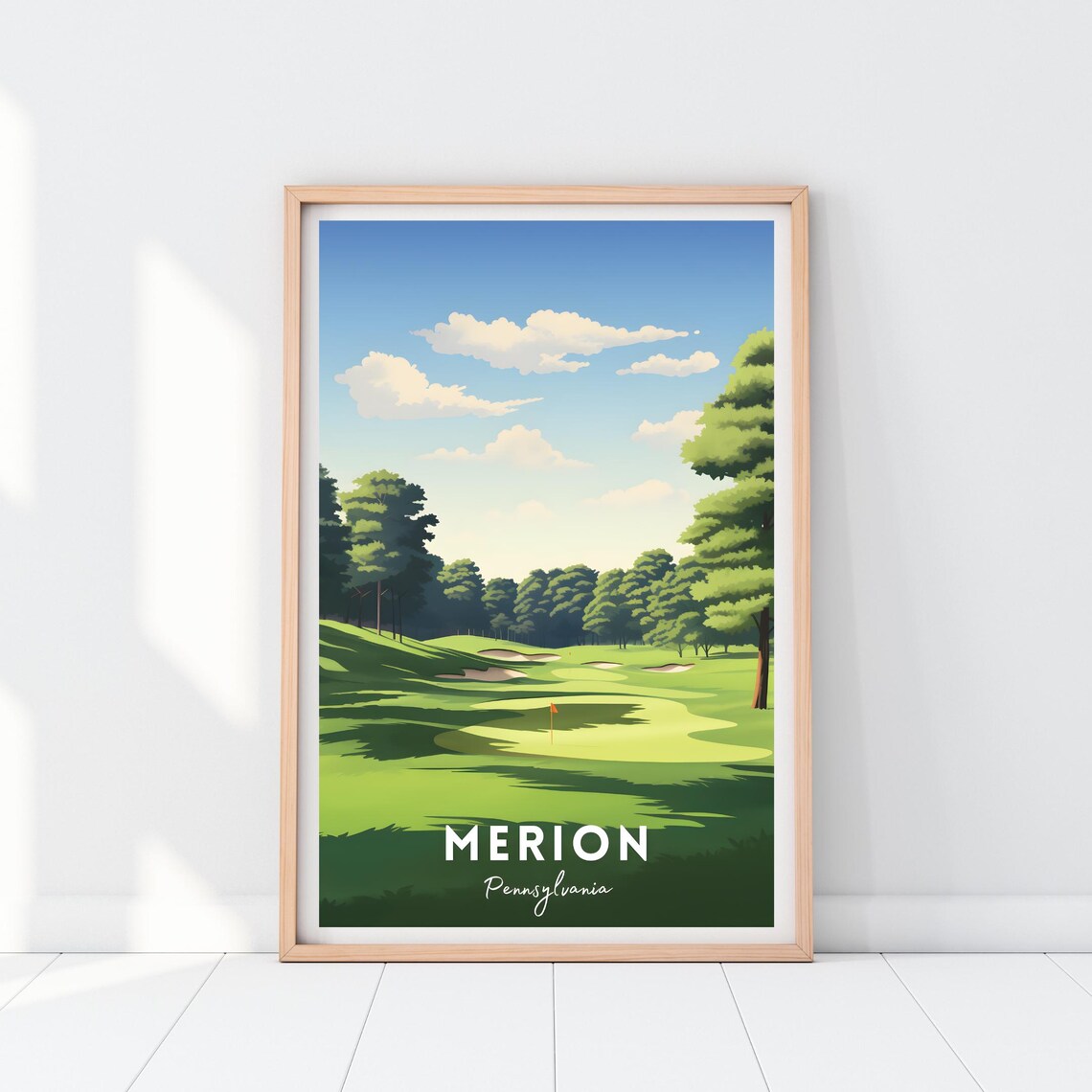 Merion Golf Club Art Print, Golf Course Poster - Image 2