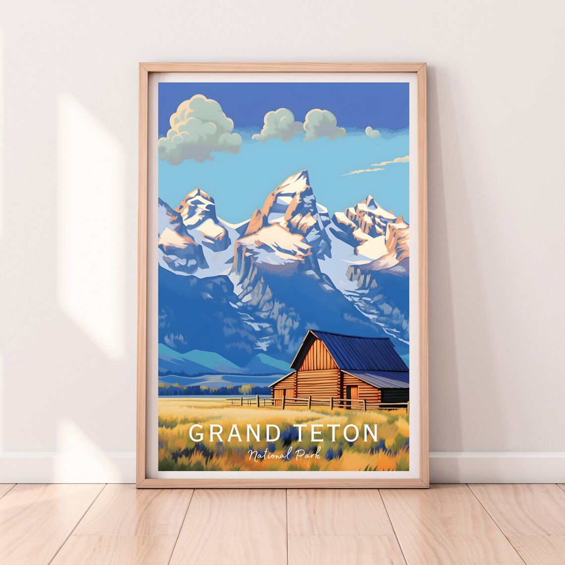 Grand Teton National Park Travel Poster, Scenic Print