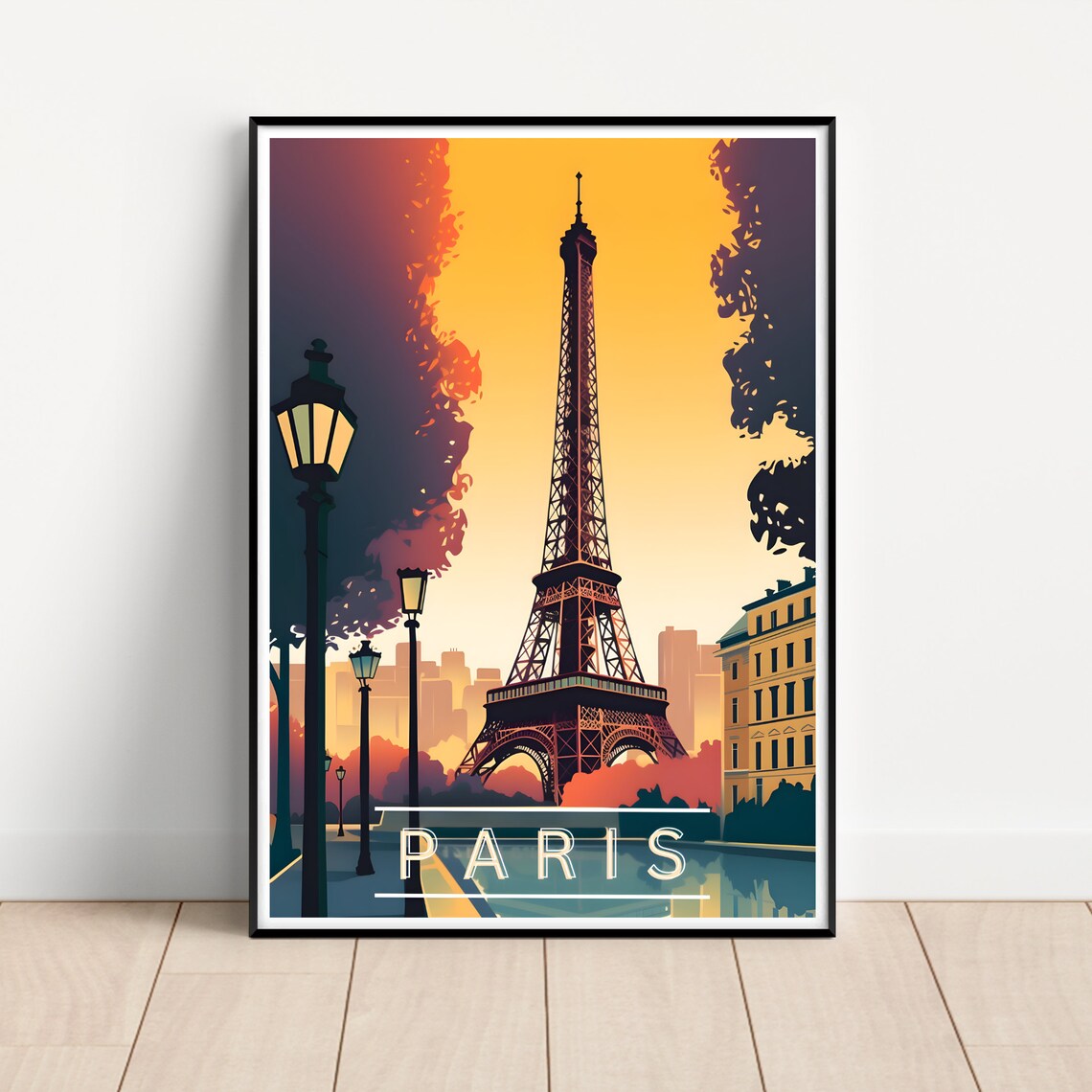 Paris Travel Poster, European Wall Art Print