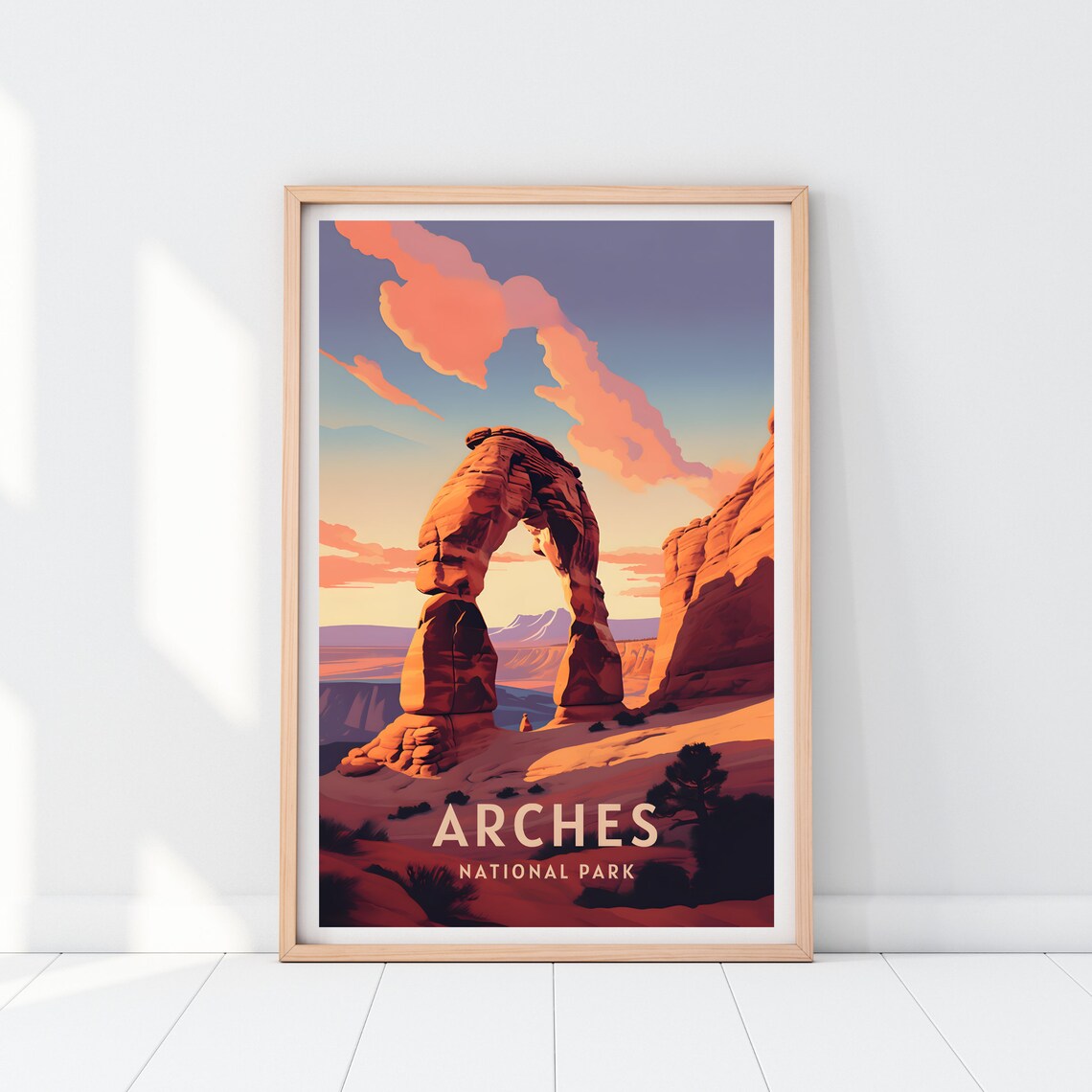Arches National Park Travel Poster, Landscape Art Print - Image 2