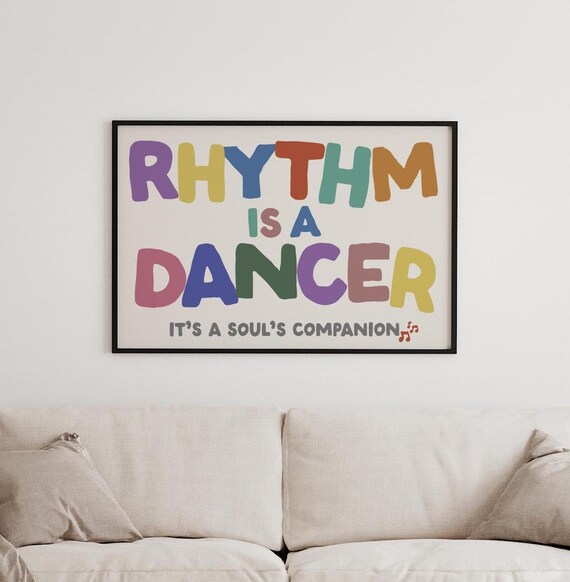 Rhythm Is A Dancer Colorful Retro Song Lyrics Music Wall Art