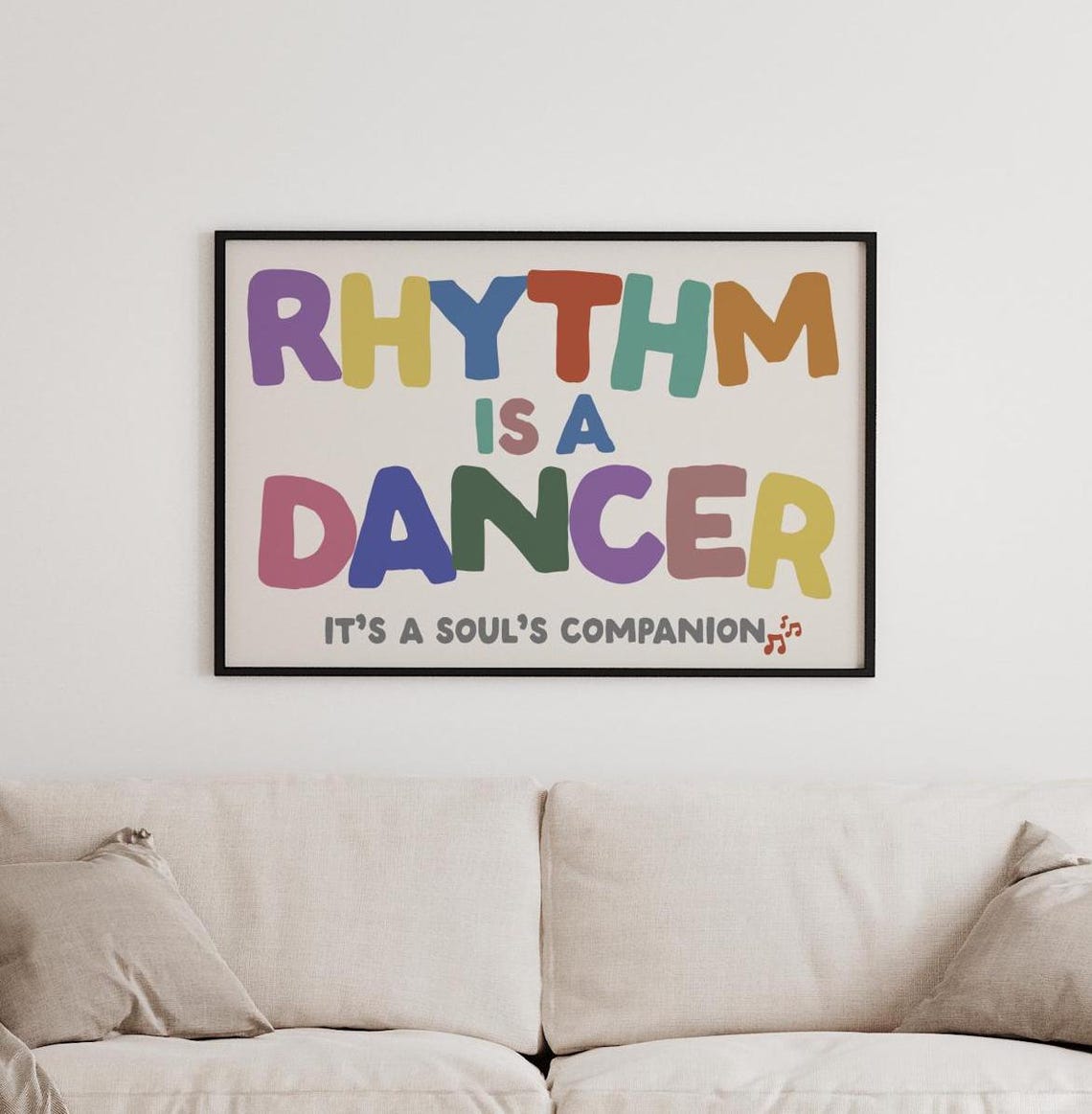 Rhythm Is A Dancer Colorful Retro Song Lyrics Music Wall Art