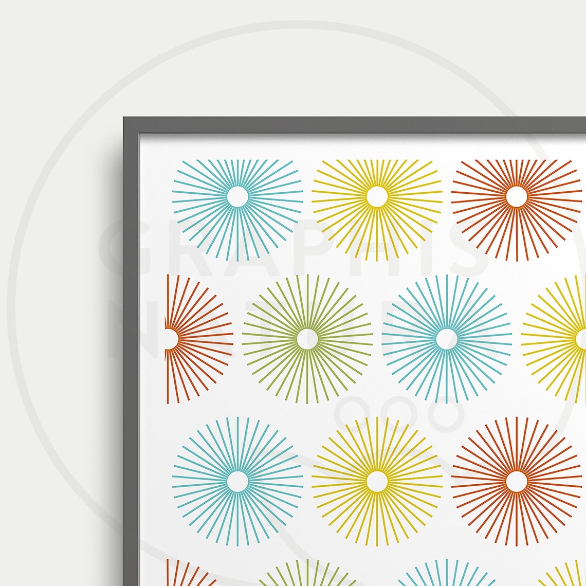 Minimalist Flower Art Print Colorful Modern Botanical Art Print Earth Tone Flower Wall Art Geometric Flower Poster Art Modern Decor - Image 3
