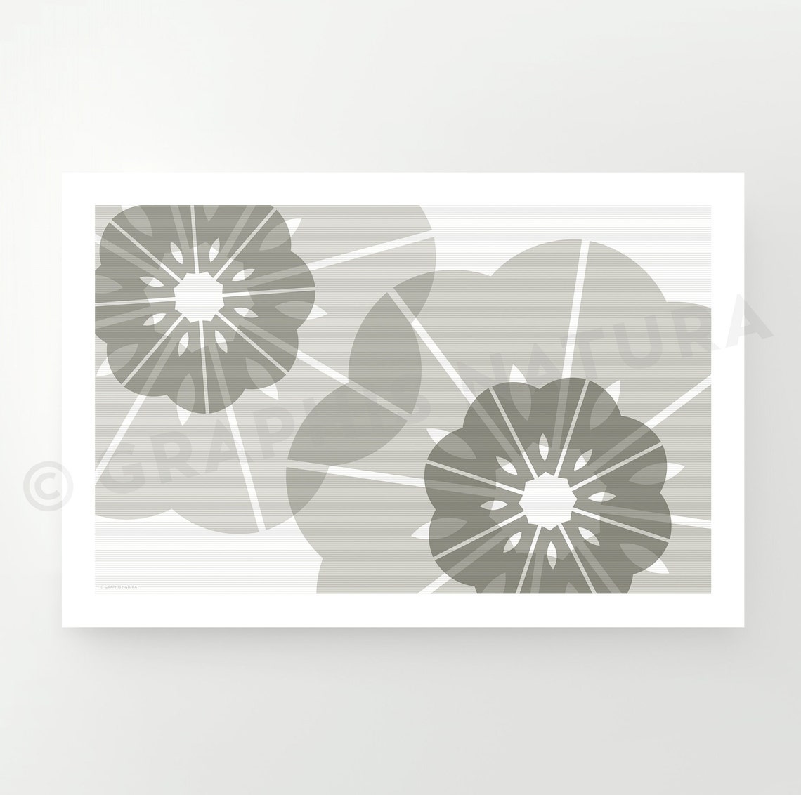 Floral Wall Art Print Flower Art Print Geometric Floral Art Print Black White Flower Poster Modern Decor Hang Horizontalvertical - Image 3