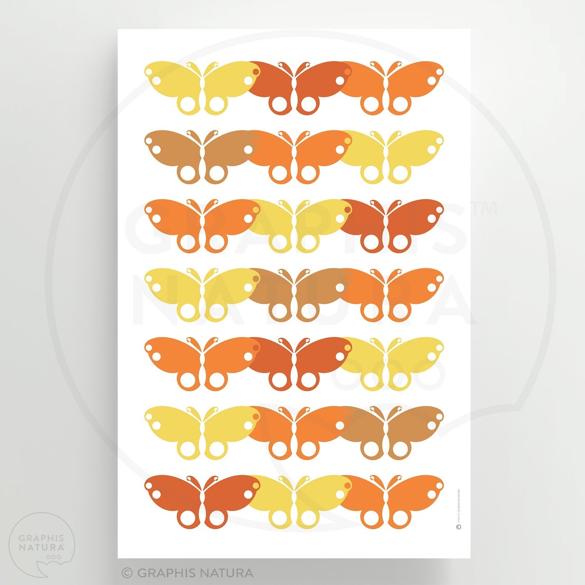 Butterfly Art Print Butterfly Wall Art Minimalist Orange Yellow Butterfly Poster Nature Inspired Art Modern Decor One Of A Kind Gift - Image 3
