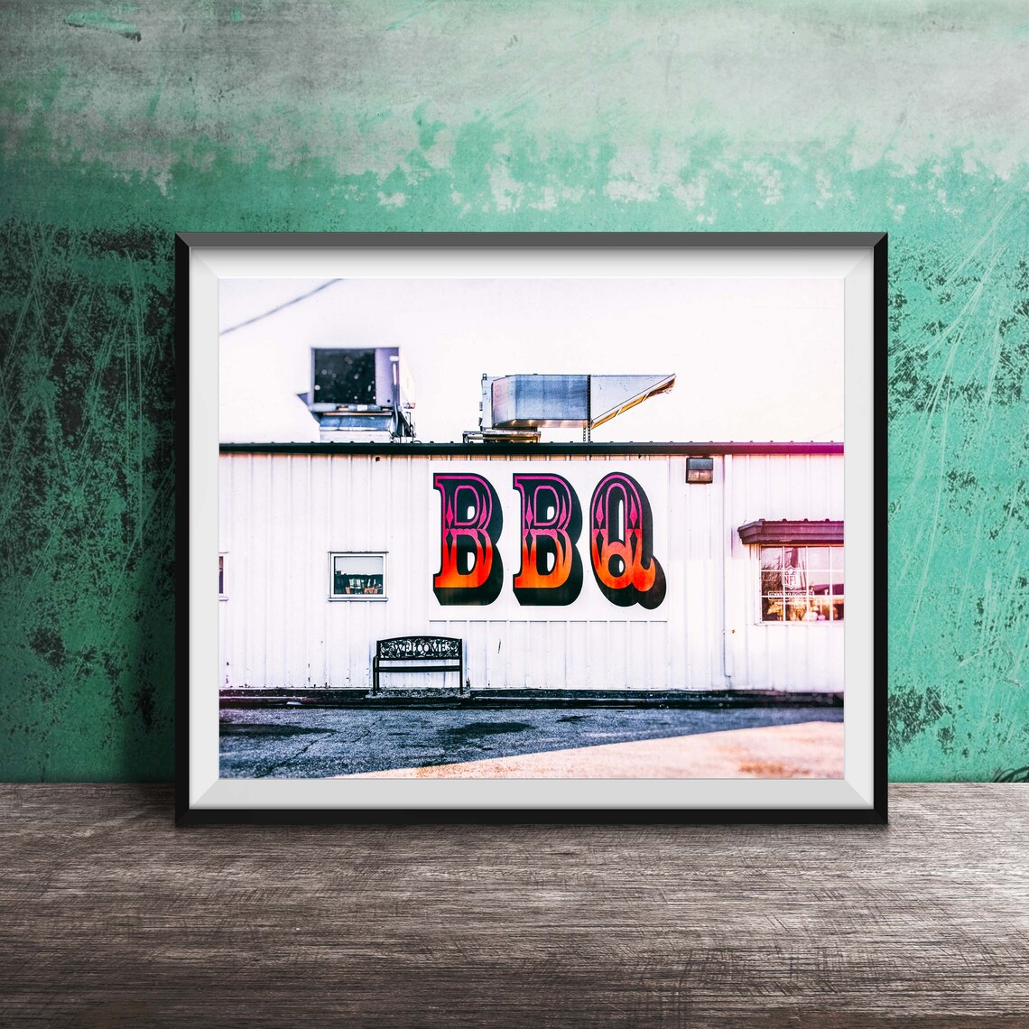 BBQ Barbecue Kitchen Sign Photography Art Print