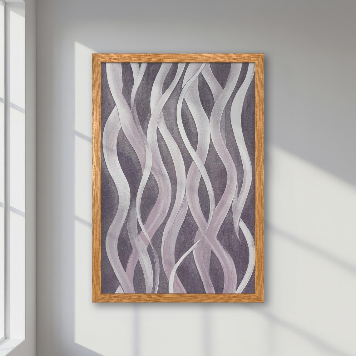 Elegant Waves Abstract Poster, Modern Minimalist Art