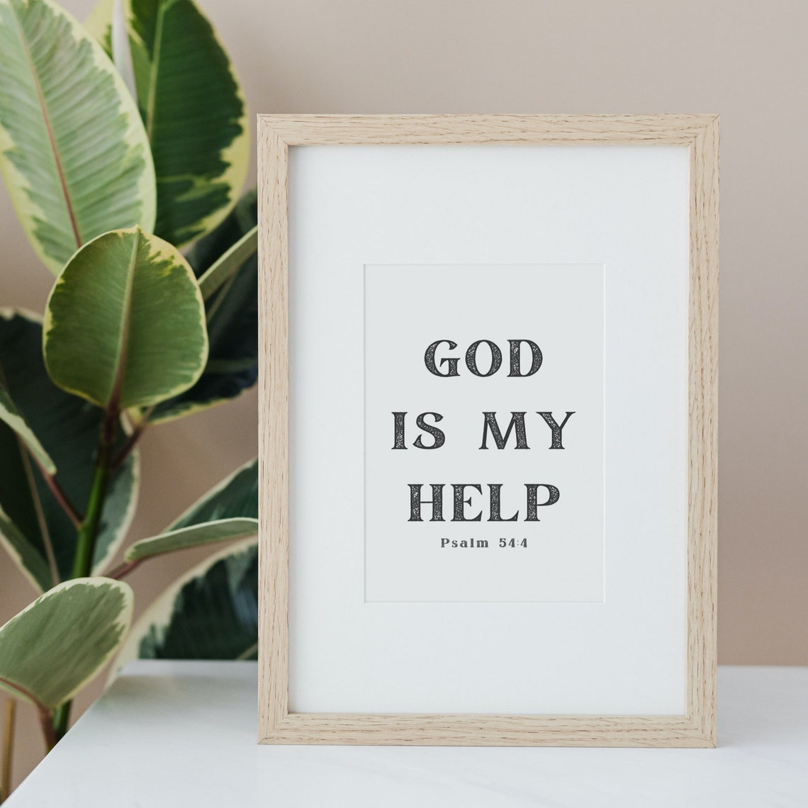 God Is My Help Psalm 54 4 Bold Serif Typography Faith Poster - Image 4