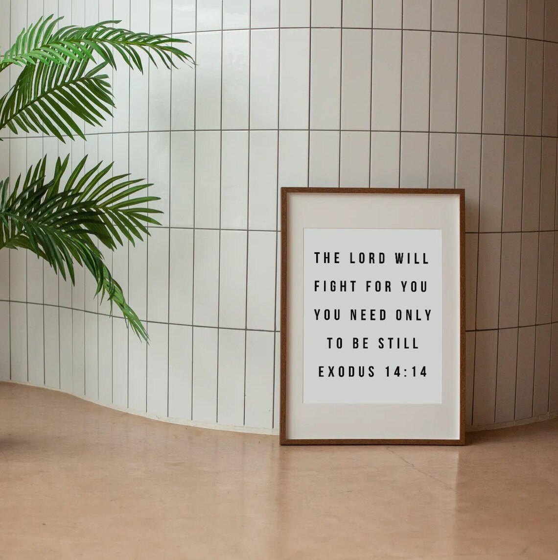 Bible Verse Exodus 1414 Scripture Wall Art Modern Scripture Art Christian Gift Home Decor Wall Art Bible Print - Image 3