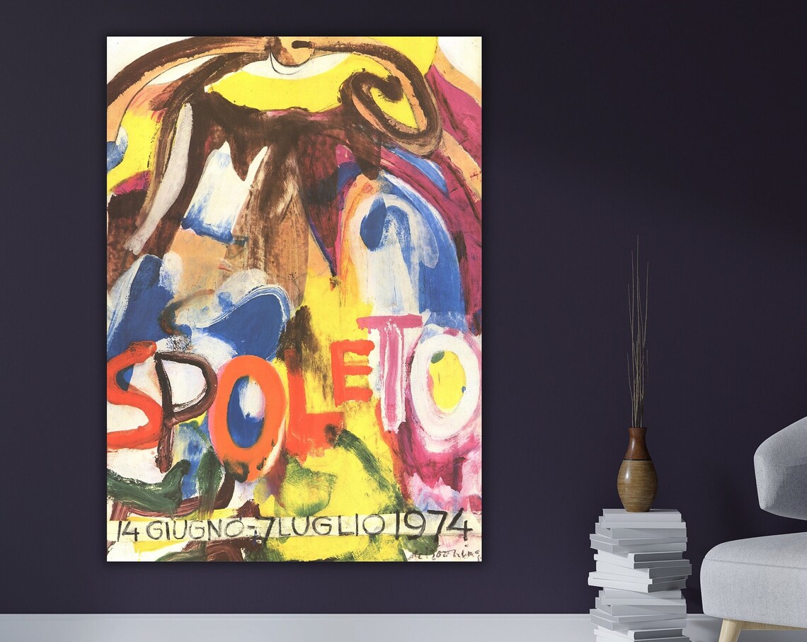 Willem De Kooning Spoleto 1974 Colorful Festival Abstract Poster