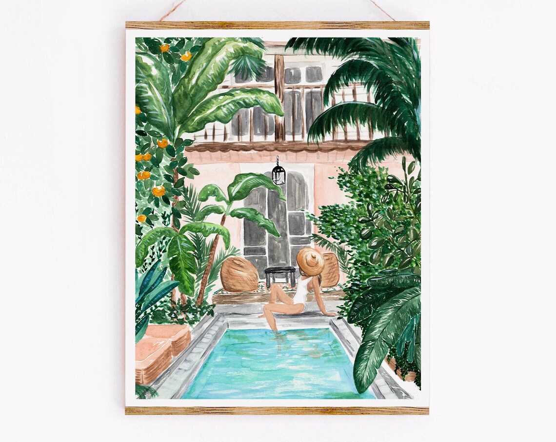 Moroccan Dream Art Print, Tropical Summer Decor - Image 2