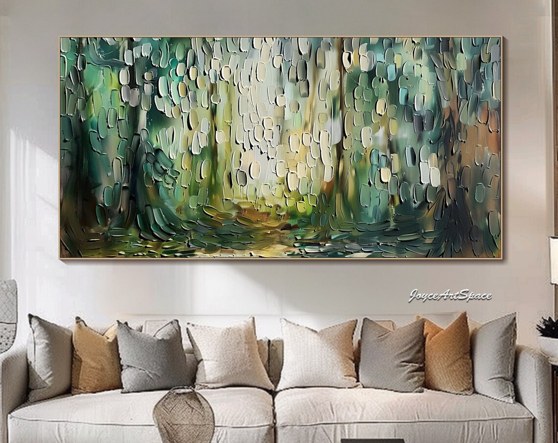 Abstract Forest Oil-Painting Style Wall Art Print