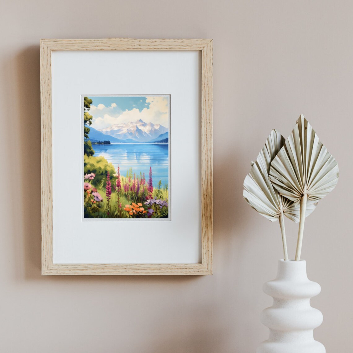 Lake Geneva Watercolor Travel Poster, Switzerland - Image 3
