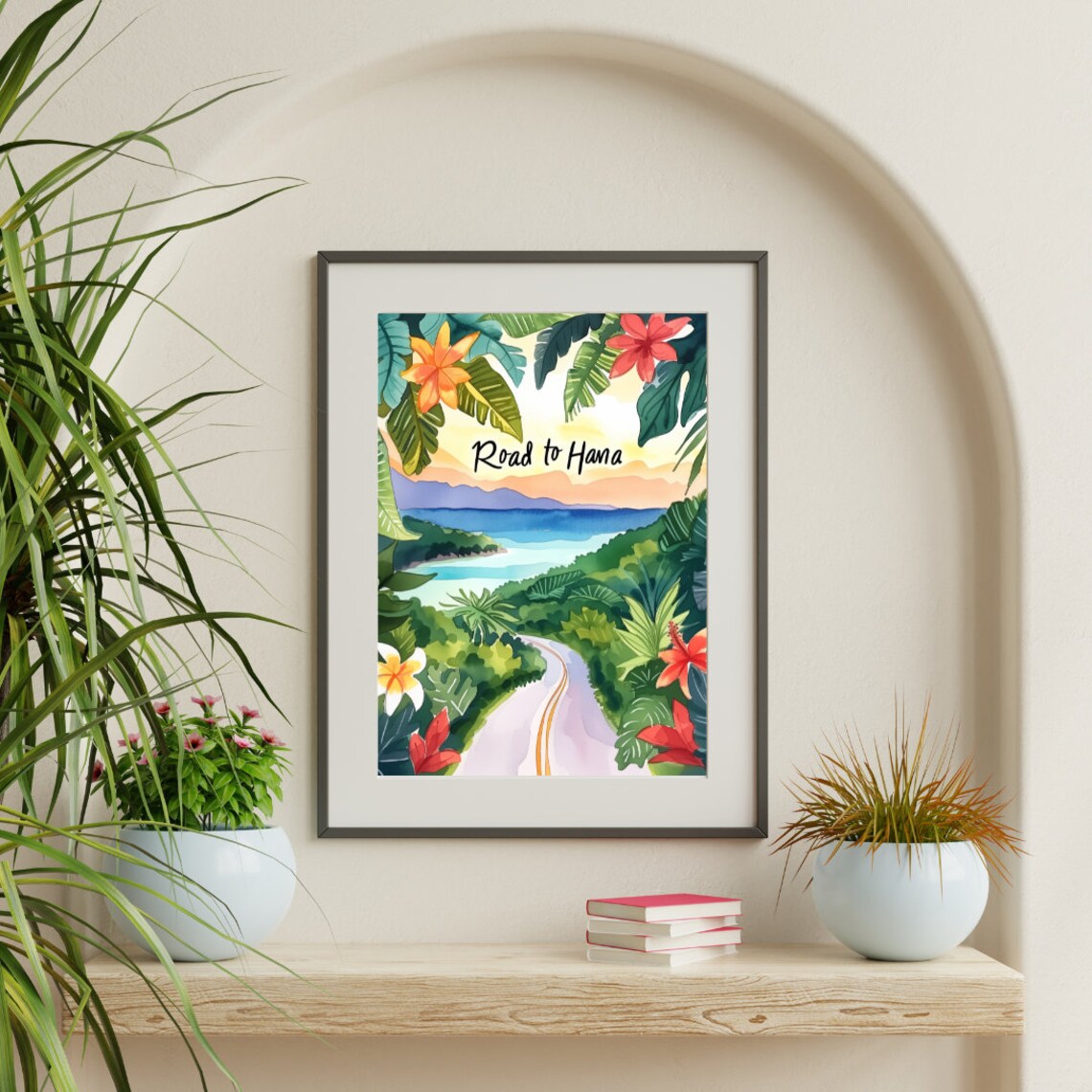 Road To Hana Watercolor Print, Maui Travel Poster - Image 3