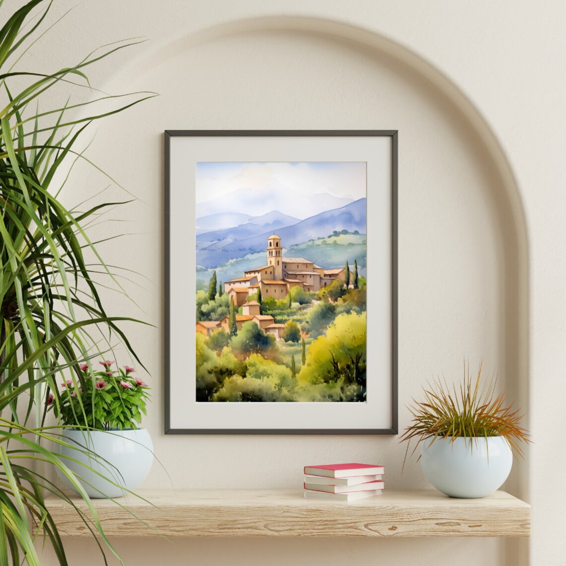 Ainsa Watercolor Travel Poster, Medieval Huesca - Image 3