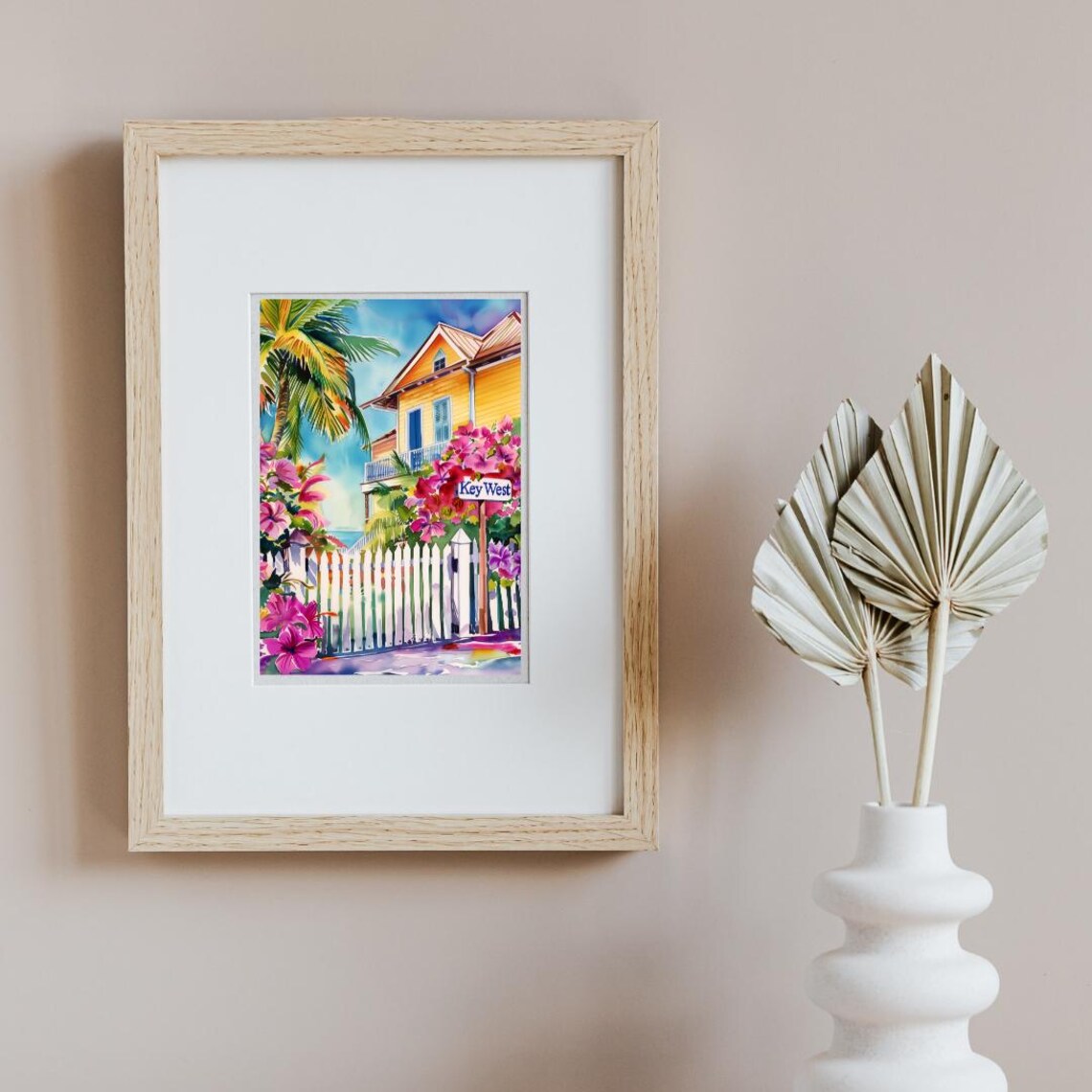 Key West Watercolor Art Print, Florida Coastal Decor - Image 2