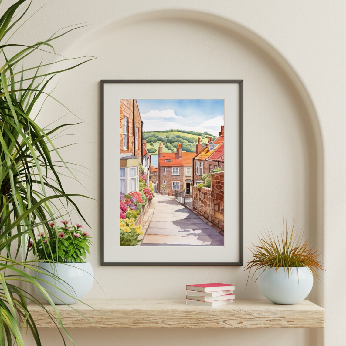 Yorkshire Watercolor Travel Poster, English Countryside - Image 3