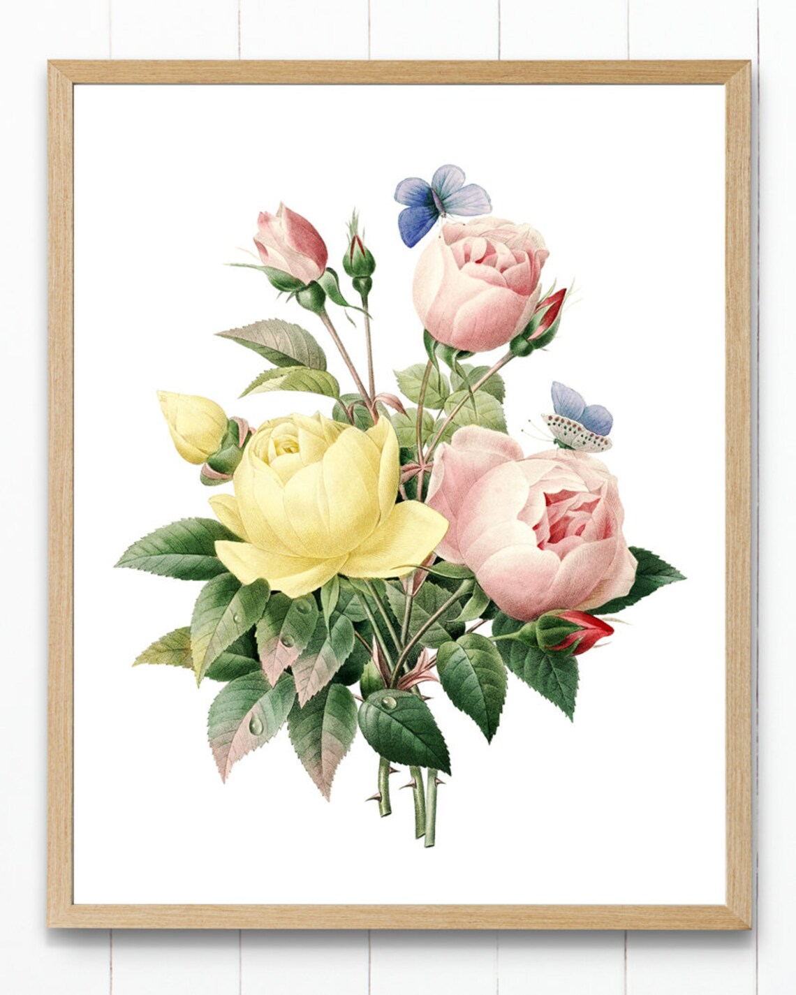 Rose Bouquet Vintage Illustration Art Print - Image 4