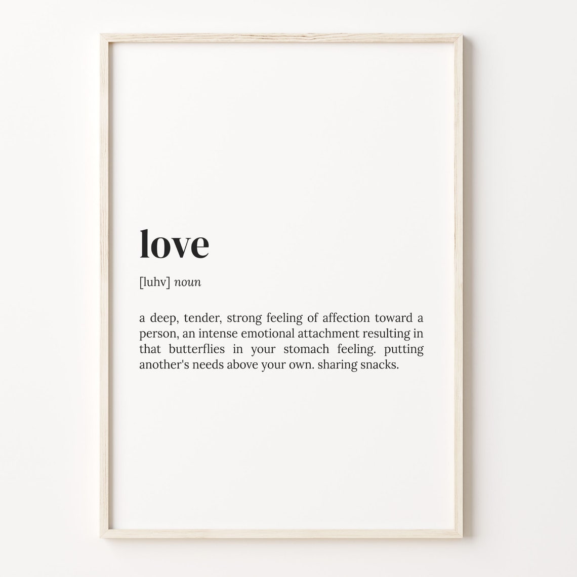 Love Sweet Definition Dictionary Style Inspirational Quote Poster