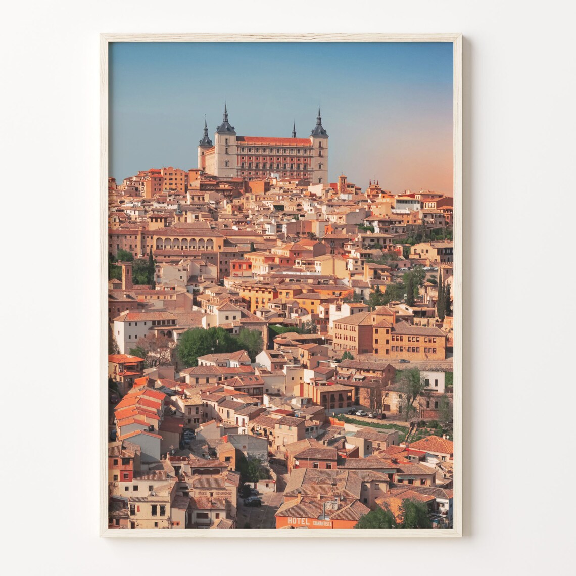 Toledo Spain Historic Alcazar Old Town Sunset Photography Poster