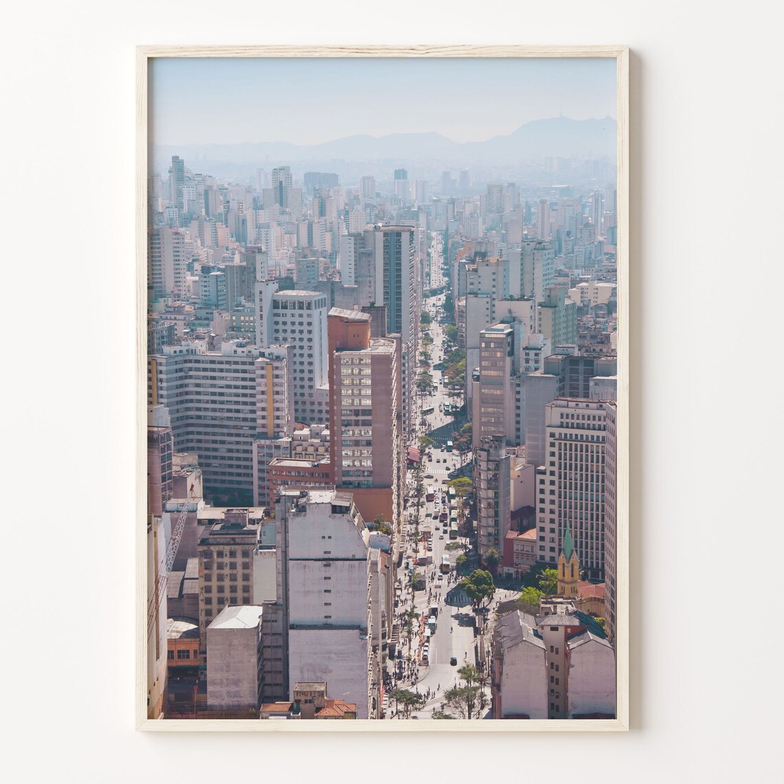Sao Paulo Brazil Aerial Downtown Skyline Daytime City Photo Poster